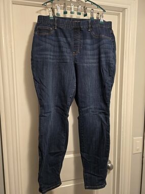 Dark Blue Judy Blue Pull On Stretch Women's Jeans - Classic Slim Fit